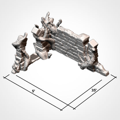Low Wall 5x3.5in B: corner wall, 5 x 3.5 in footprint (Txarli Factory render)