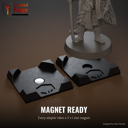 Magnet ready base adapter, 5x1mm magnet