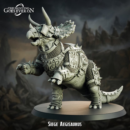 Siege Aegisaurus - armored ceratopsian orc war beast