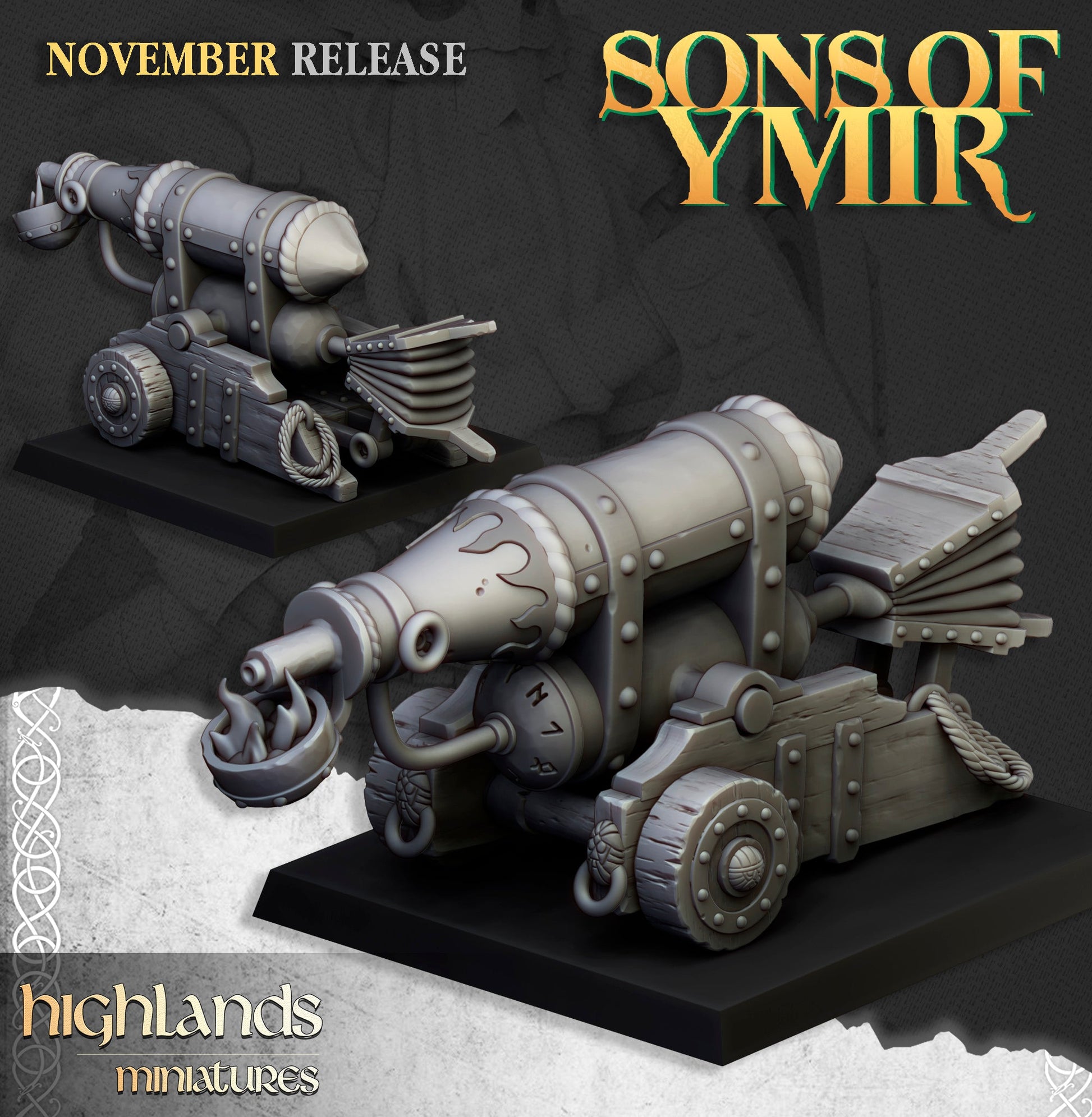 Dwarf flame cannon war machine with crew