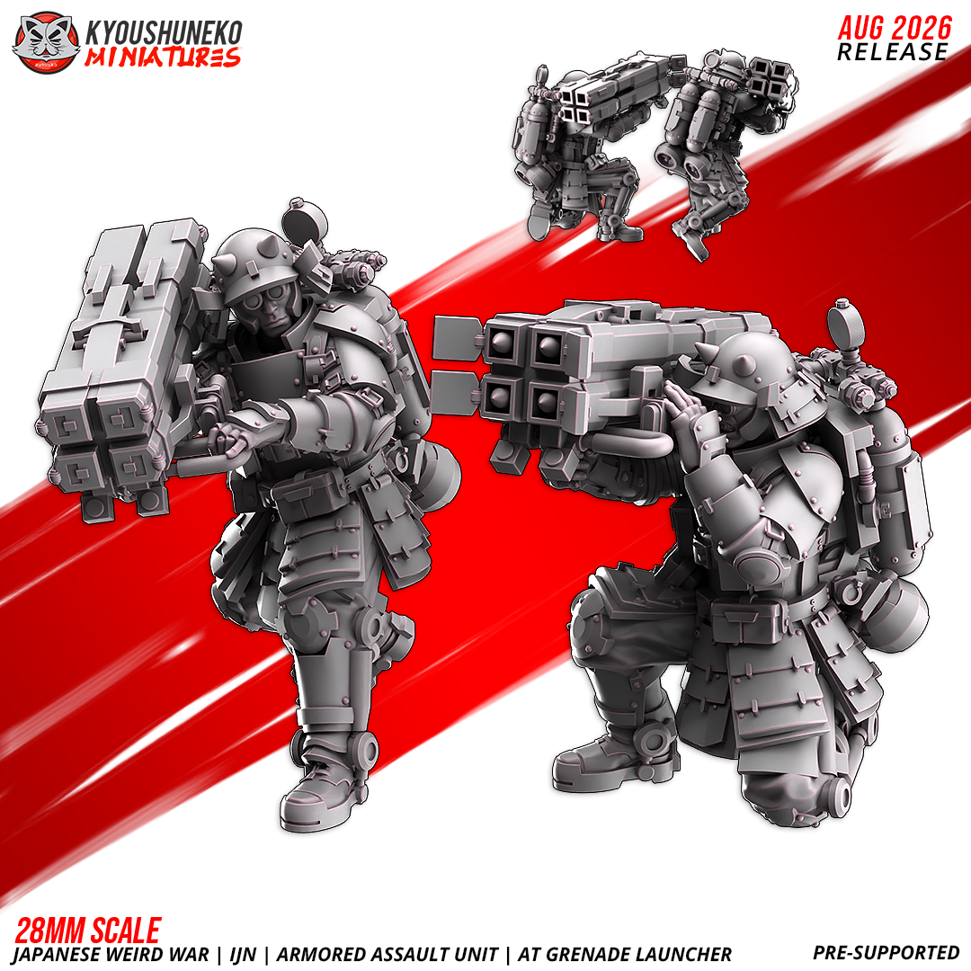 IJN Armored Assault Anti-Tank Grenadiers, both models, front view