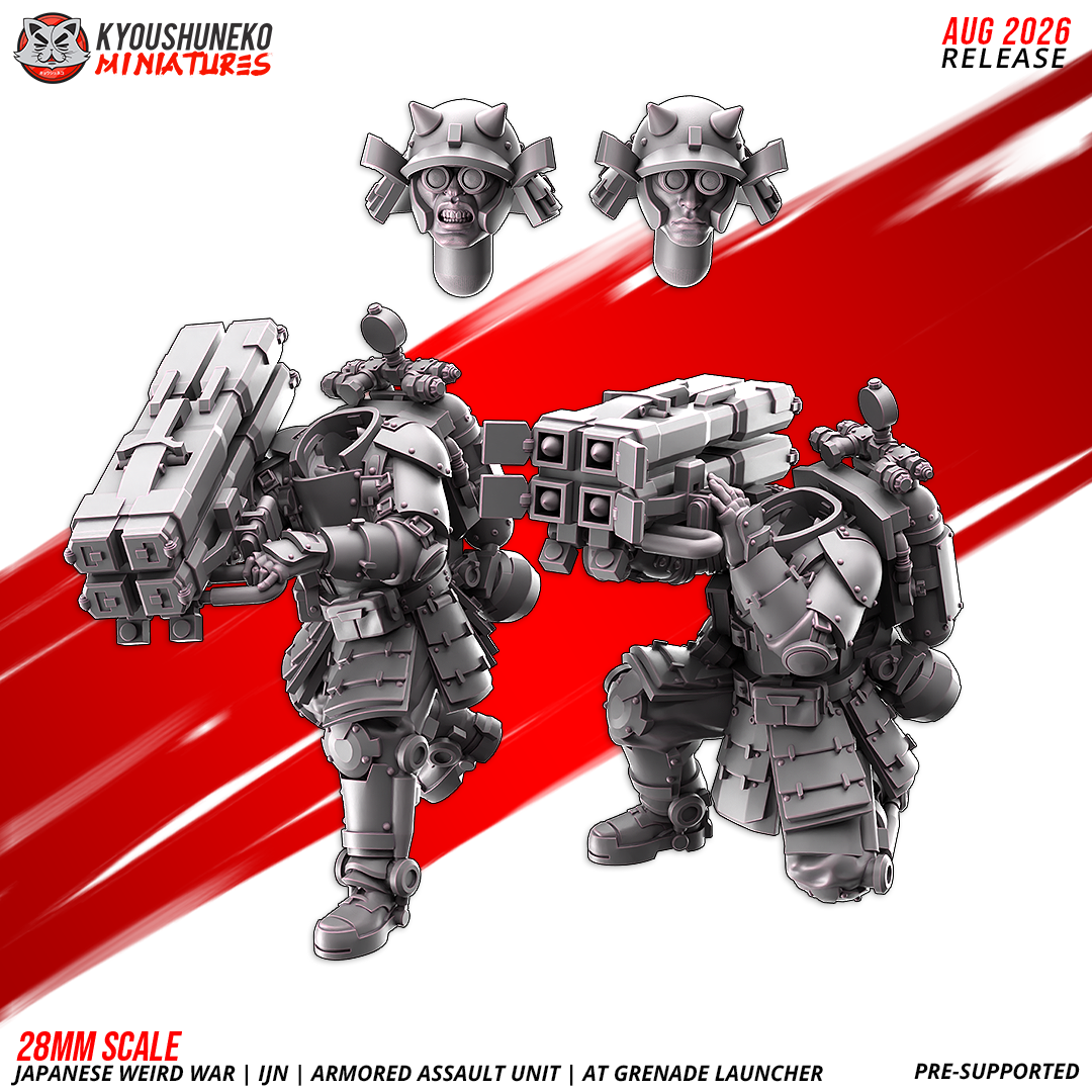 IJN Armored Assault Anti-Tank Grenadiers, both models, rear view