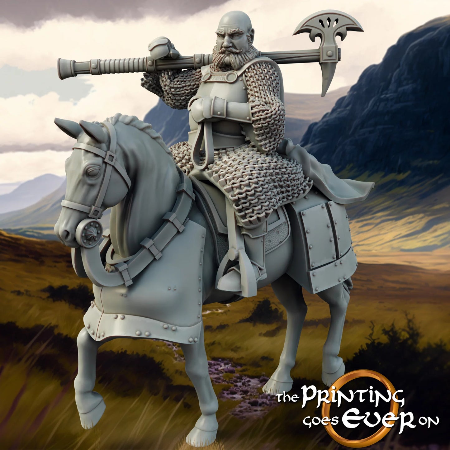 Axeman  – On Foot and Mounted | Allies and Fiefs | MESBG | The Printing Goes Ever On