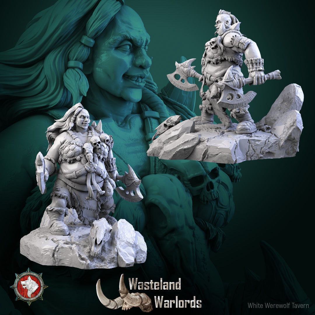 Bloody Bitbat shown at both 32mm and 75mm scale on rocky bases