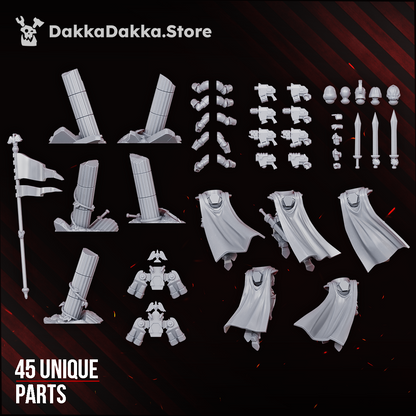 Harpies/Sirens build kit overview, 45 unique parts, Dakka Dakka Store render