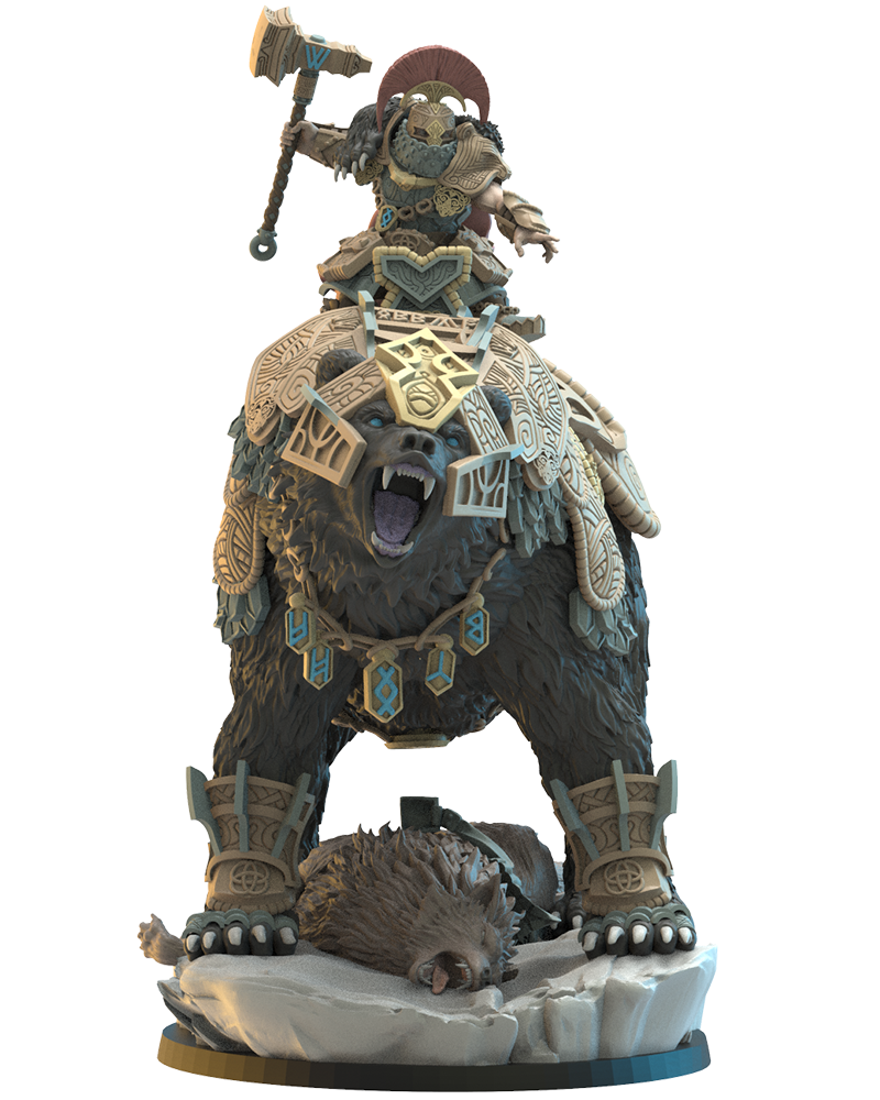 Bofarr, Bjørn Commander | Niavellir Dwarves | Lost Kingdom Miniatures