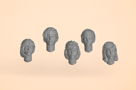 Nipponese Onna Bushi Matchlock Unit Heads | Nippon | Kyoushuneko Miniatures