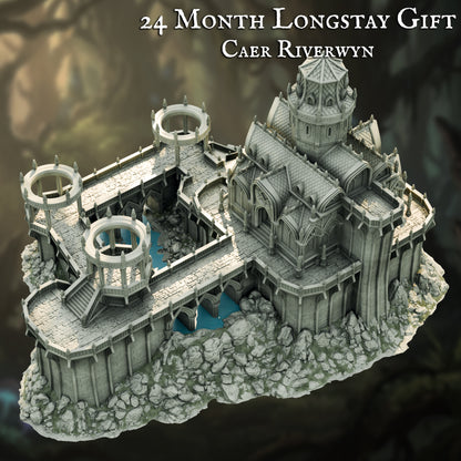 Caer Riverwyn Elven Palace, alternate view, The Printing Goes Ever On render