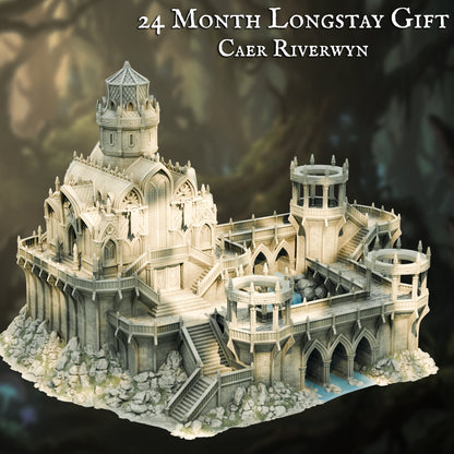 Caer Riverwyn Elven Palace, alternate view, The Printing Goes Ever On render