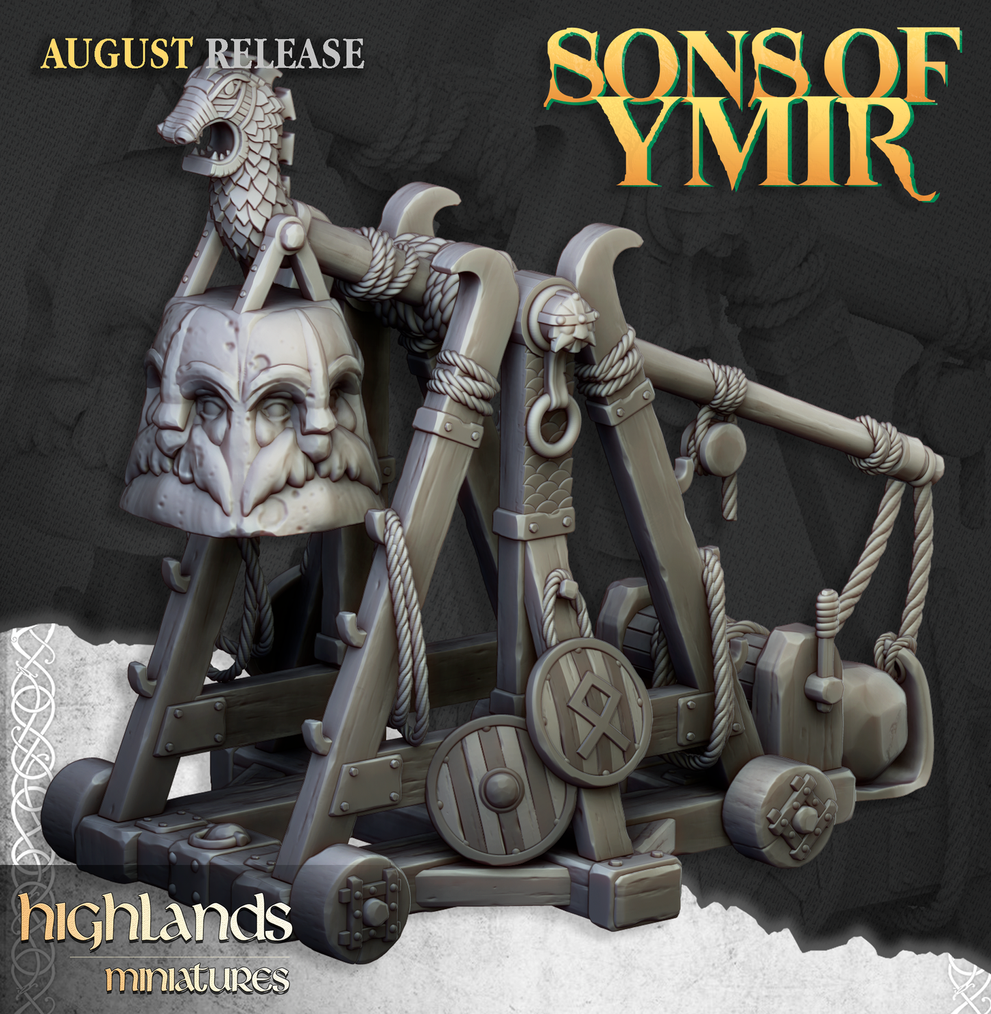 Dwarf catapult siege engine, the machine alone