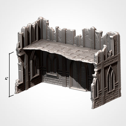 C-Shaped Ruin 8x4in: upper floor and interior view, 4 in ground storey (Txarli Factory render)