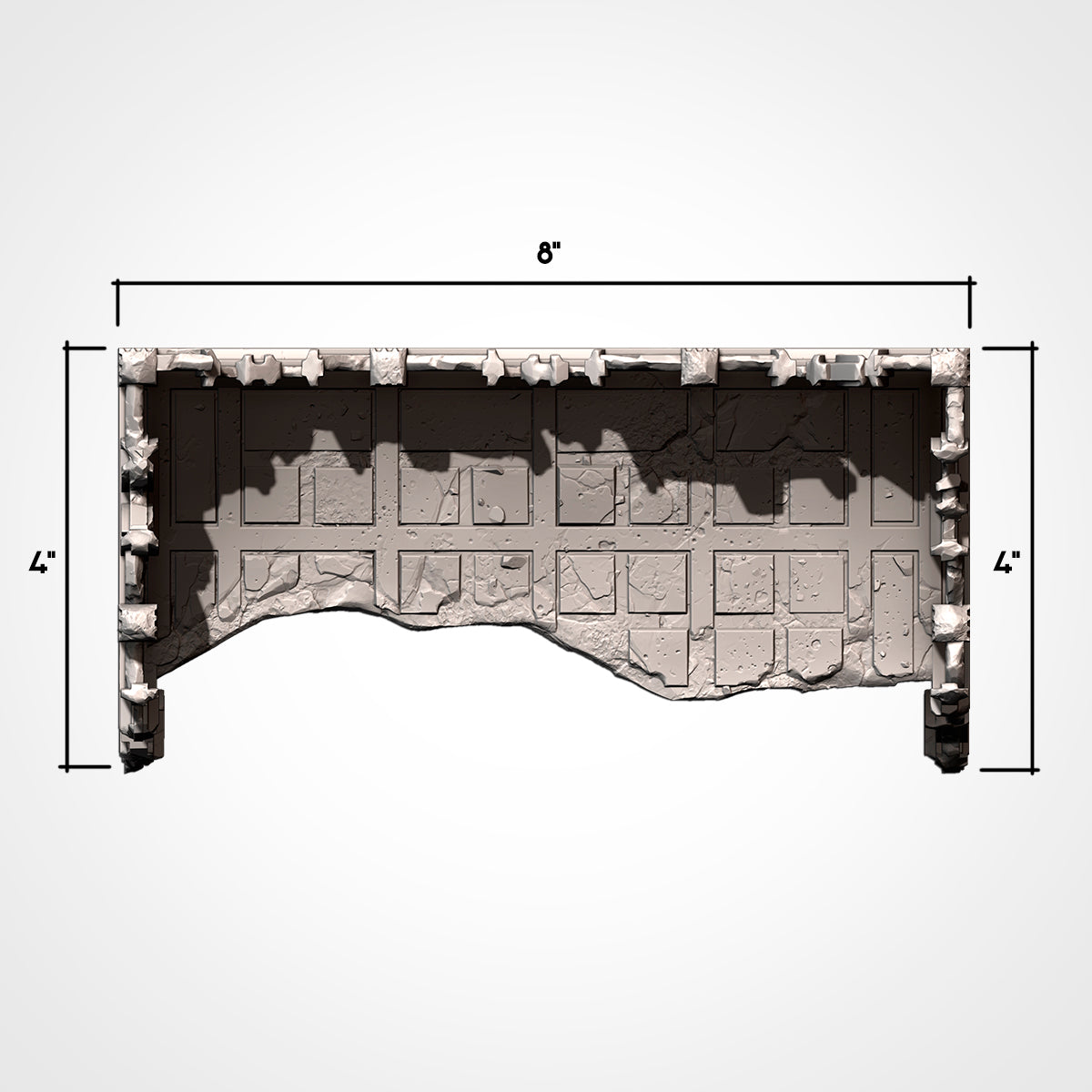 C-Shaped Ruin 8x4in: top view, 8 x 4 in footprint (Txarli Factory render)