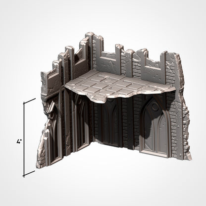 Corner Ruin 6x5in B: upper floor and interior view, 4 in ground storey (Txarli Factory render)