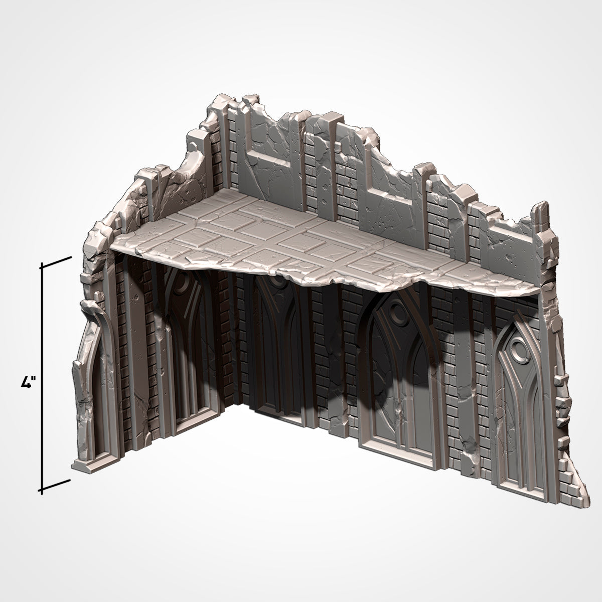 Corner Ruin 8x4in B: upper floor and interior view, 4 in ground storey (Txarli Factory render)