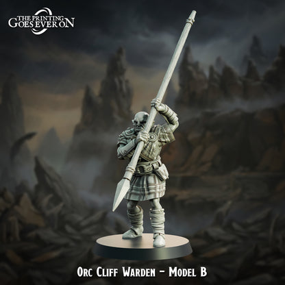 Orc Cliff Warden spearman pose B