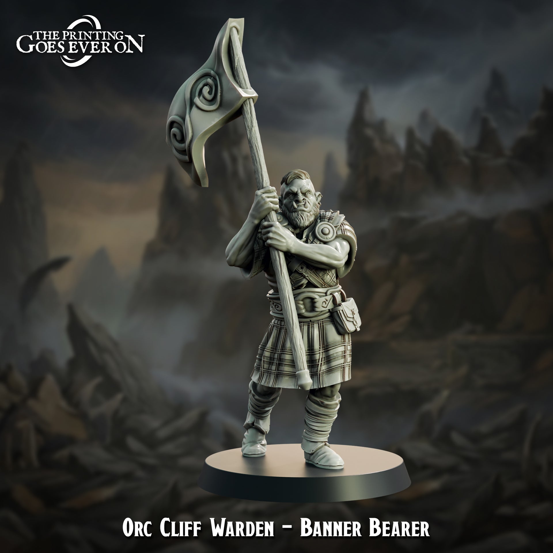 Orc Cliff Warden Banner Bearer