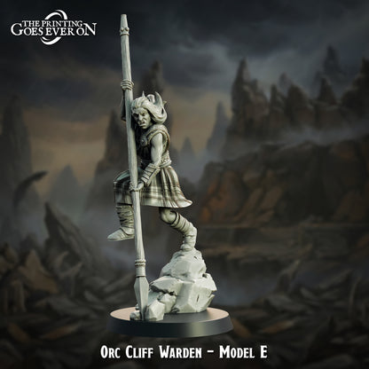 Orc Cliff Warden spearman pose E