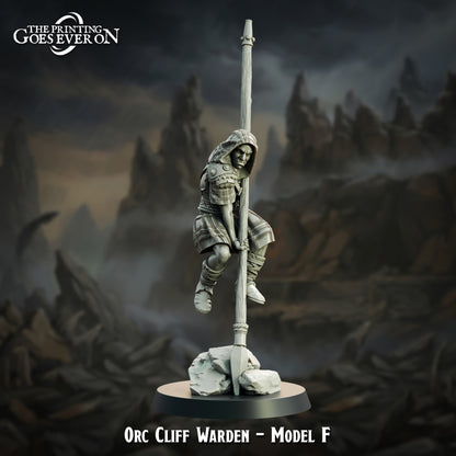 Orc Cliff Warden spearman pose F