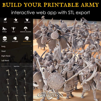 Custom Printed Desert Warrior | Tales of the Desert Clans | The Printing Goes Ever On