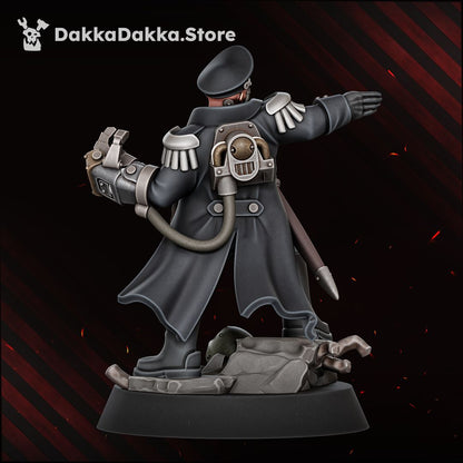 Kommandant C. Kroenenger, alternate painted studio render of the 29mm proxy command officer.