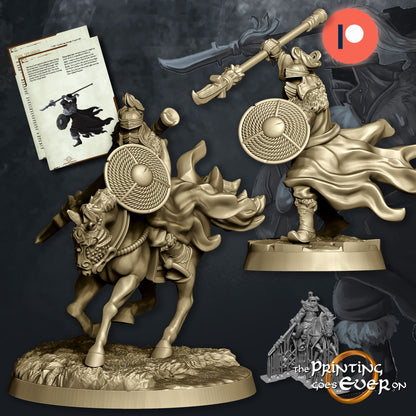 Dark Spearman – On Foot and Mounted | Waylay at Fehntop | MESBG | The Printing Goes Ever On