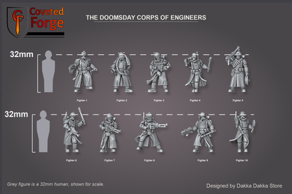 Doomsday Corps of Engineers 32mm scale reference lineup