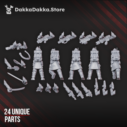 Death Corps Spec Ops conversion parts, 32mm resin, Dakka Dakka Store