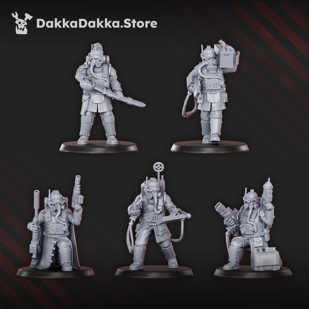 Painted squad of gas masked trench soldiers by Dakka Dakka Store