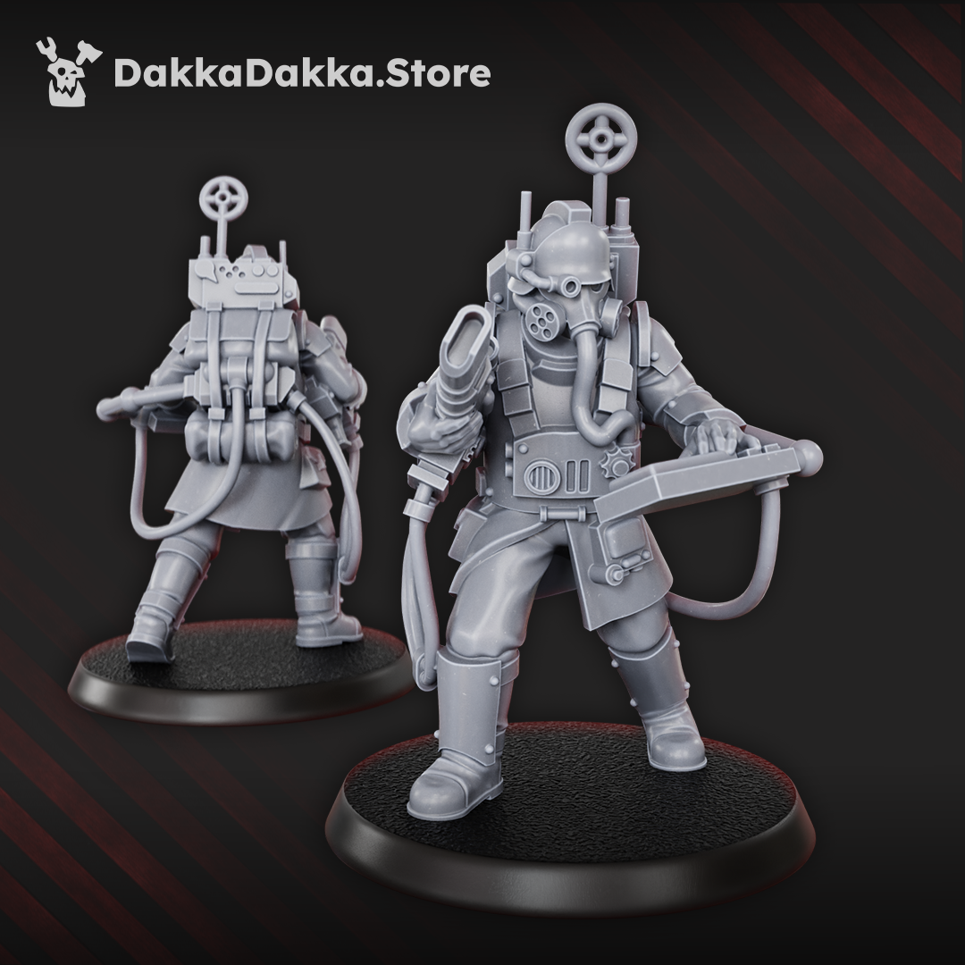 Gas masked trench soldier squad detail by Dakka Dakka Store