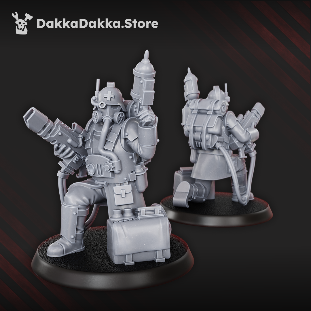 Individual painted trench soldier model by Dakka Dakka Store