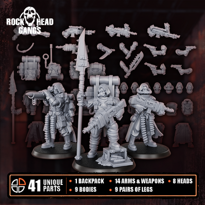 Deadland Lurkers build kit parts with three built lurkers, Dakka Dakka Store render