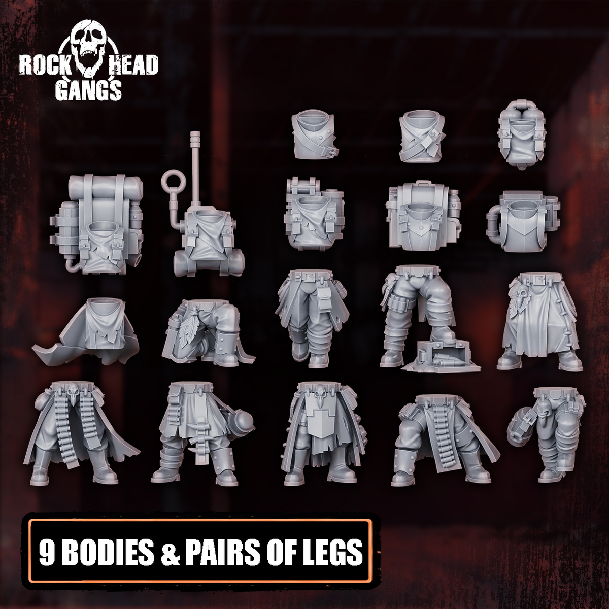 Deadland Lurkers bodies and pairs of legs, Dakka Dakka Store render