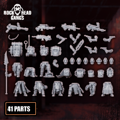 Deadland Lurkers build kit parts layout, 41 parts, Dakka Dakka Store render