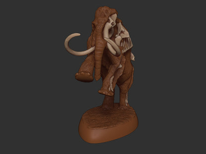 Partially Skeletal Wooly Mammoth | 3 Poses | Extinct Animals | Limelight Miniatures