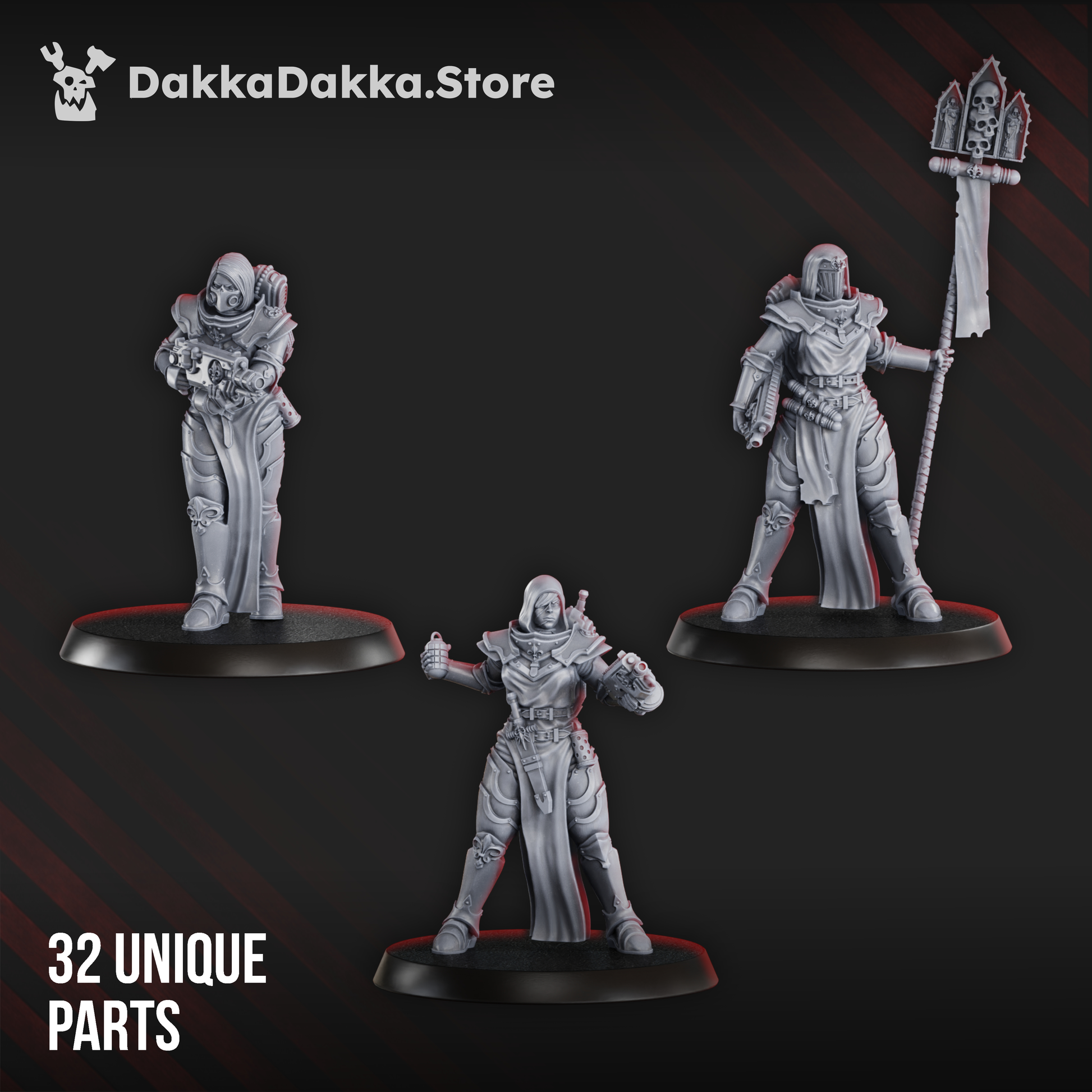 War Sisters Novice Squad, assembled models, resin by Dakka Dakka