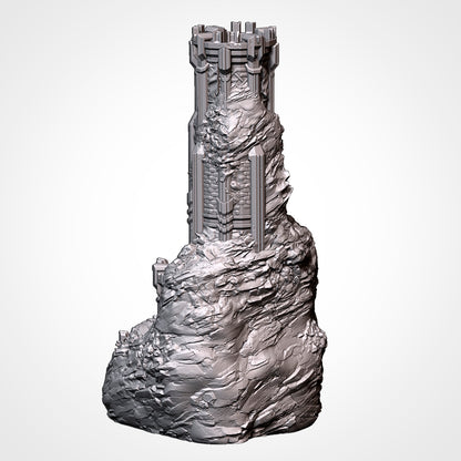Dwarven Watchtower: rear view of the rock outcrop (Txarli Factory render)