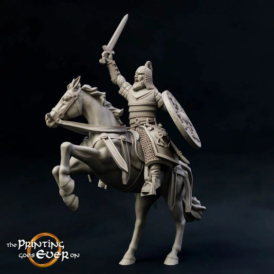 Prince Ebremer – Mounted | Heroes of Ridermercia | MESBG | The Printing Goes Ever On