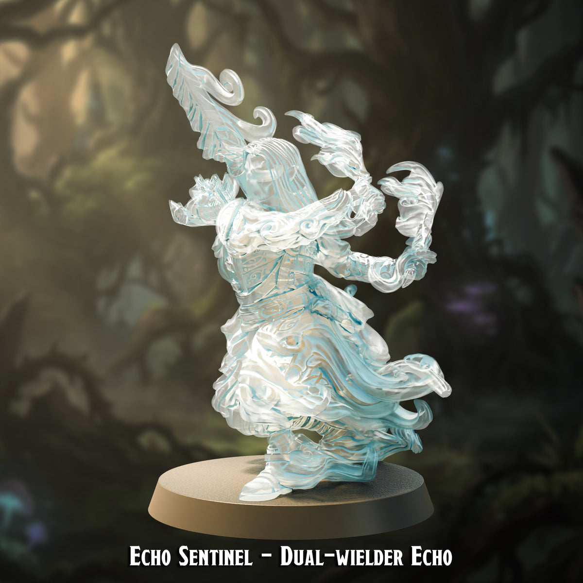 Echo Sentinel Dual-wielder Echo, the spectral dual-wielder, The Printing Goes Ever On render