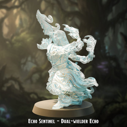 Echo Sentinel Dual-wielder Echo, the spectral dual-wielder, The Printing Goes Ever On render