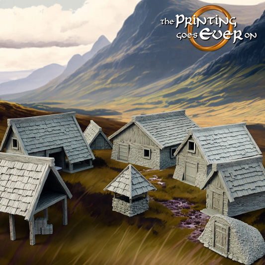 Farmstead Terrain |  Allies and Fiefs | MESBG | The Printing Goes Ever On