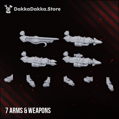 Firestorm Guardians arm pairs and heavy weapons, Dakka Dakka Store render