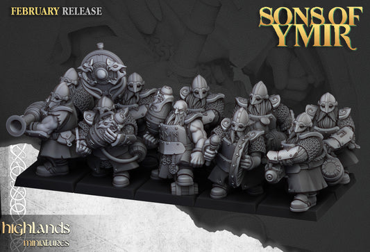 Dwarf Firespitters unit with hand flame cannons