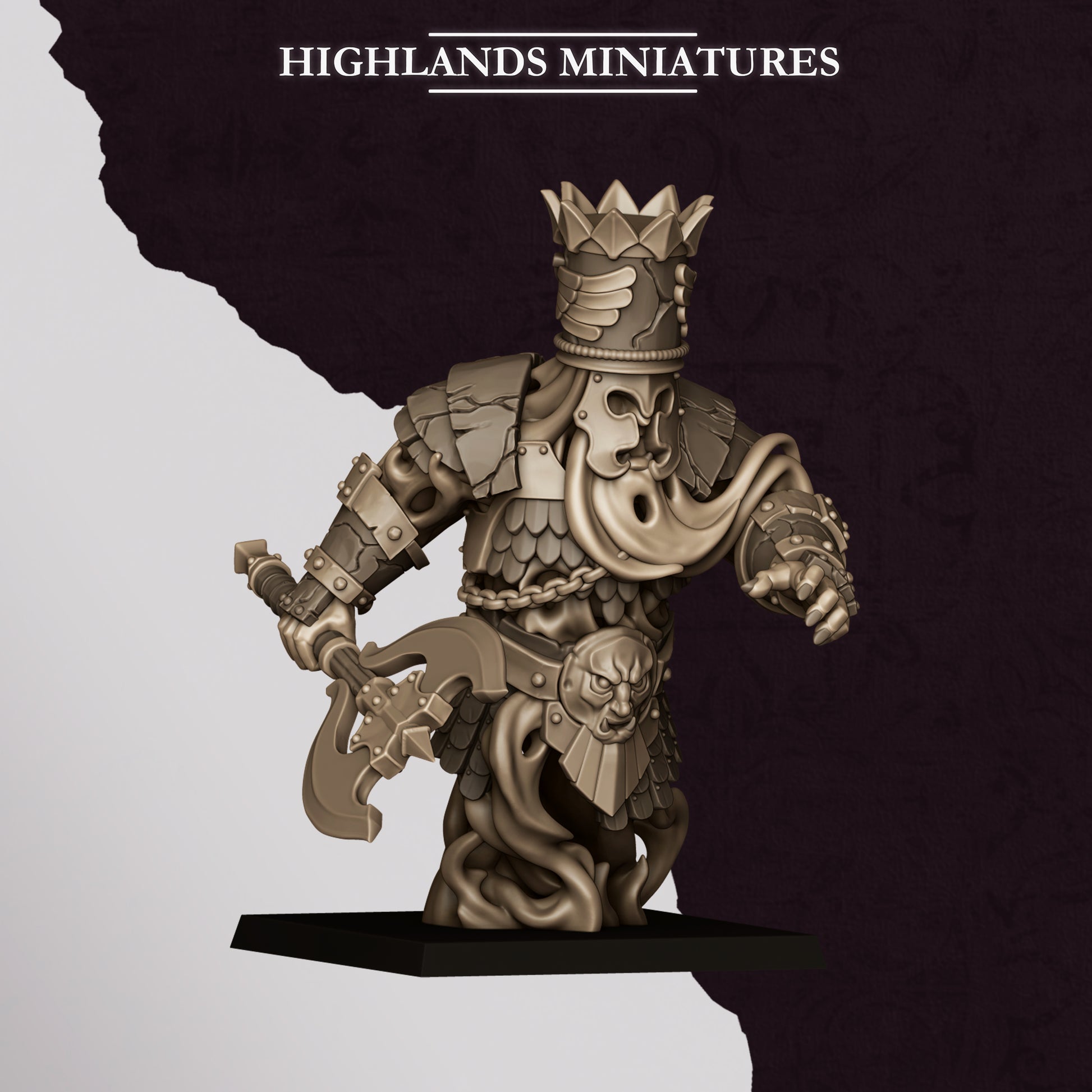 Marduk Fire Incantation flame priest, single mage pose 2, 32mm resin by Highlands Miniatures