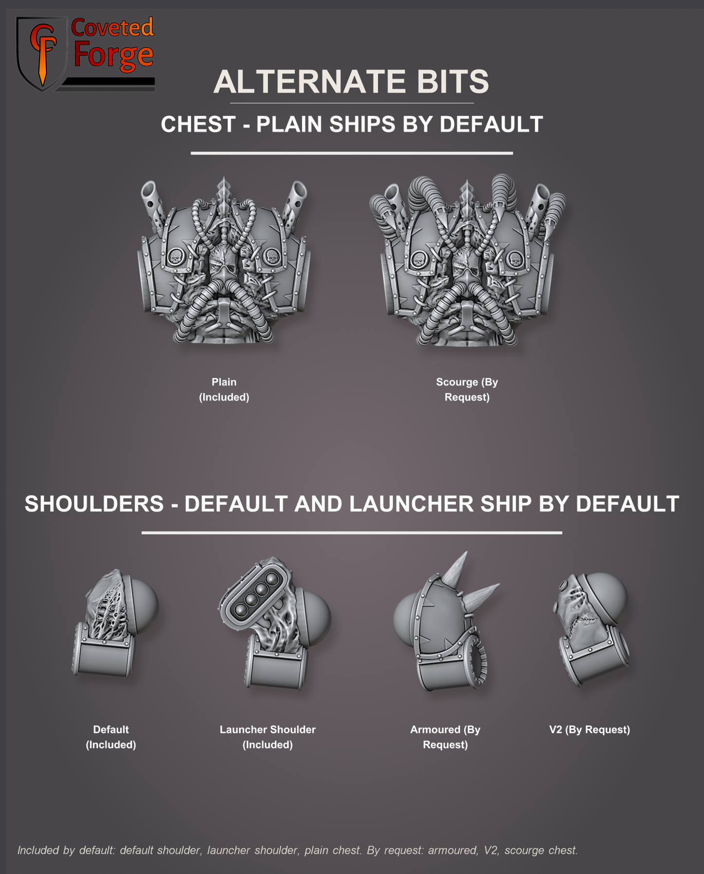 Flesh Befouler Machine alternate bits: chest and four shoulder options