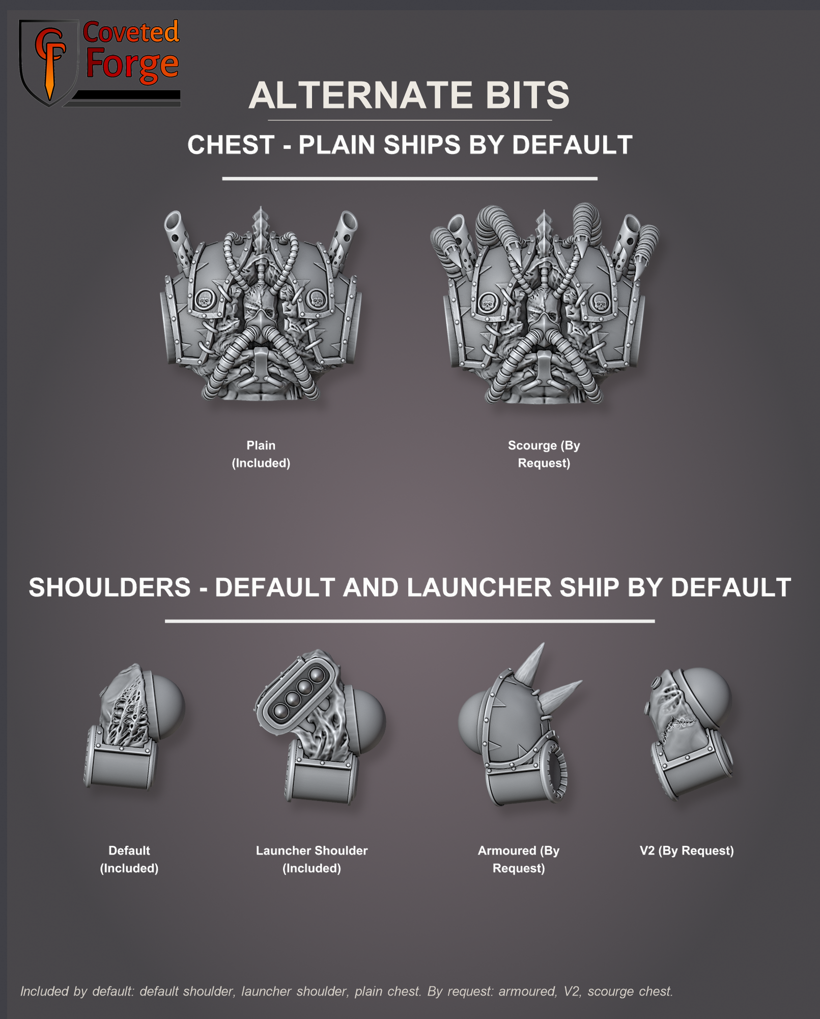 Flesh Befouler Machine alternate bits: chest and four shoulder options