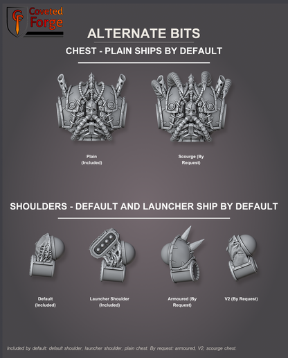 Flesh Befouler Machine alternate bits: chest and four shoulder options
