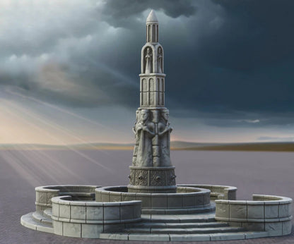 Fountain "A" | 6-28mm Scale | Ivory City | The Printing Goes Ever On | Buildings and Terrain