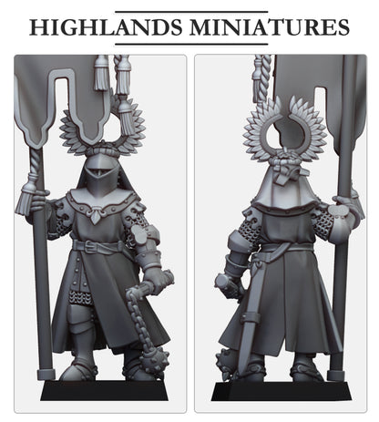 Standard Bearer of Gallia | Gallia, the Medieval Kingdom | Highlands Miniatures