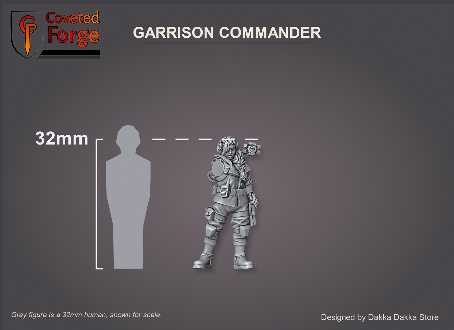 Alcat Rats Garrison Commander 32mm scale reference figure