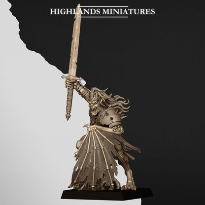 Ghoul King, front view, Highlands Miniatures render